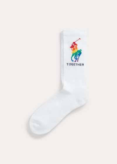 Calcetines Polo Ralph Lauren Mujer Blancos - Pride Cotton-Blend - CYSUV2983